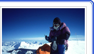 K2峰山頂にて 96.7.29 教科書で見たことがあるような絶景。